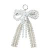 Imitation Pearls Bowknot Keychain Butterfly Knot Pendant for Women Handbags and Backpacks Colorful Key Chain Ornament