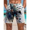 Men's Essential Casual Shorts Outdoor Wear Creative Car Colorful 3D Printed Shorts Loose Casual Plus Breathable Cool Summer Versatile Shorts