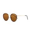 Alloaiweeo [Alo] Al4902A 1814G Leopard Brown Soltex Round Sunglasses