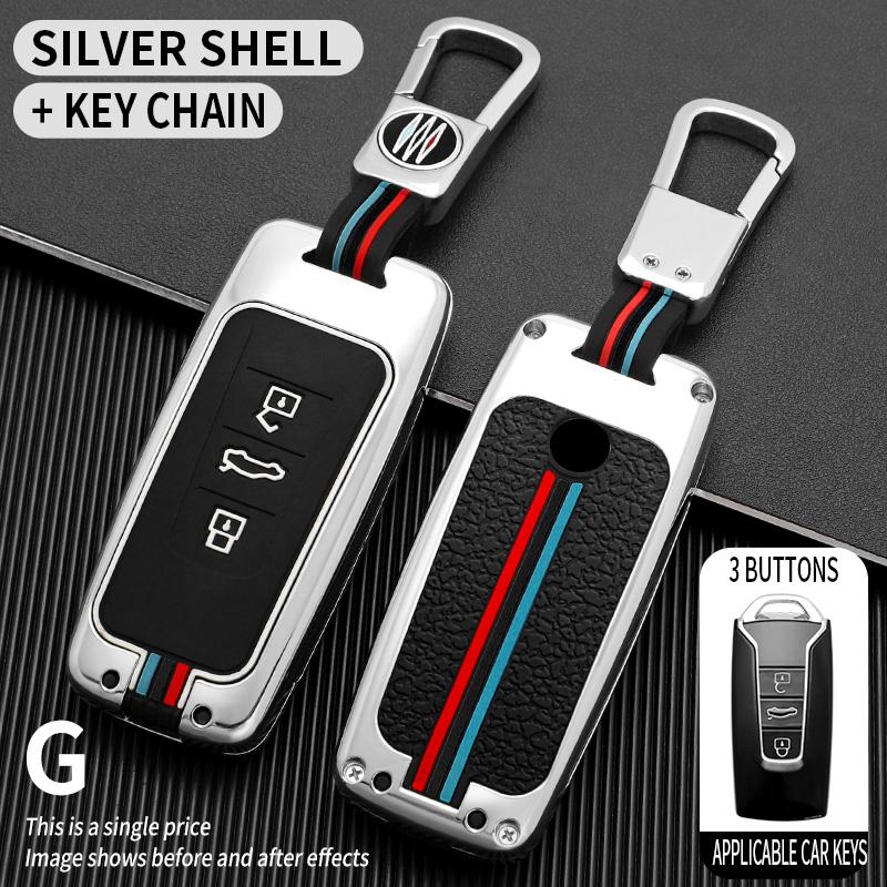 

3 ButtonZinc Alloy Car Key Cover Case for VW Volkswagen Touareg 2018 2019 2020 2021Keyless Entry Remote Protective Accessories
