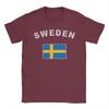Sweden Swedish flag TShirt Beach Pure Cotton T Shirts For Unisexs Harajuku Casual Tshirt Short Sleeve Classic Clothes