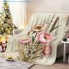 1pc Floral Print Blanket, Pastoral Style Floral Pattern, Multiple Sizes Available, Suitable for Living Room, Bedroom, Study, Balcony, Office