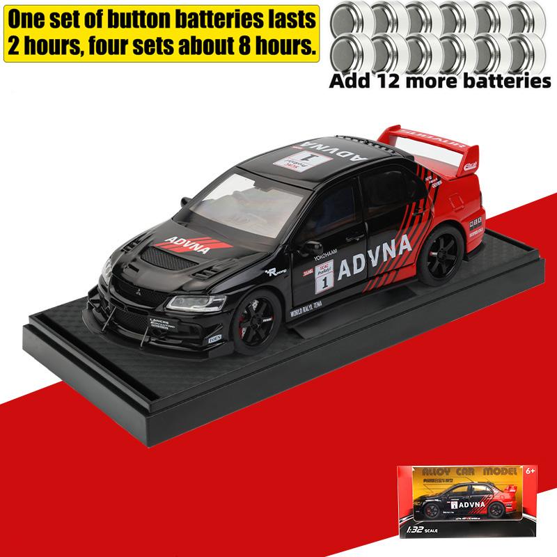 1:32 Mitsubishi Lancer Evolution EVO IX 9 Track Painted Sports Metal Alloy Diecast Model Car Pull Back Hobby Collection Decorate