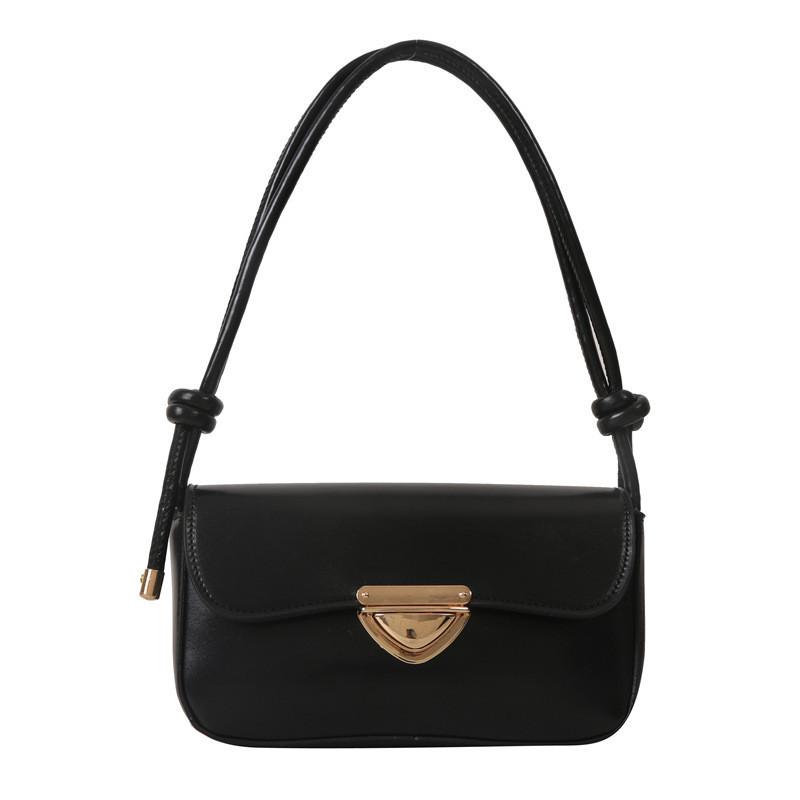 Trendy Underarm Bag 2023 Winter Collection Versatile Single Shoulder Tote Bag Chic Pu Material чёрный