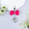 Versatile Heart Shaped Bowknot Key Pendant Cute Heart and Bowknot Keychain Pendant Charm for Women's Purses and Backpack