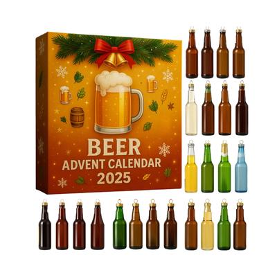 2026 Christmas Countdown Whisky Advent Calendar 2D Flat 24 Bottle Gift For Whisky Tasting Parties 24 Days Countdown Calendar
