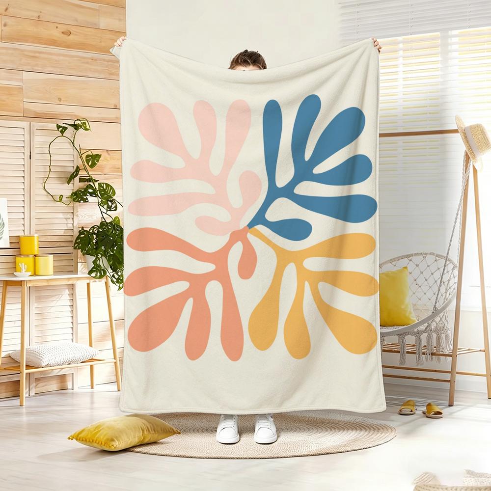 Anime A-Abstrakt Matisse Linien Mädchen Weiche Warme Decke für Schlafzimmer Wohnzimmer Bett Reise Camping Picknick Geschenk