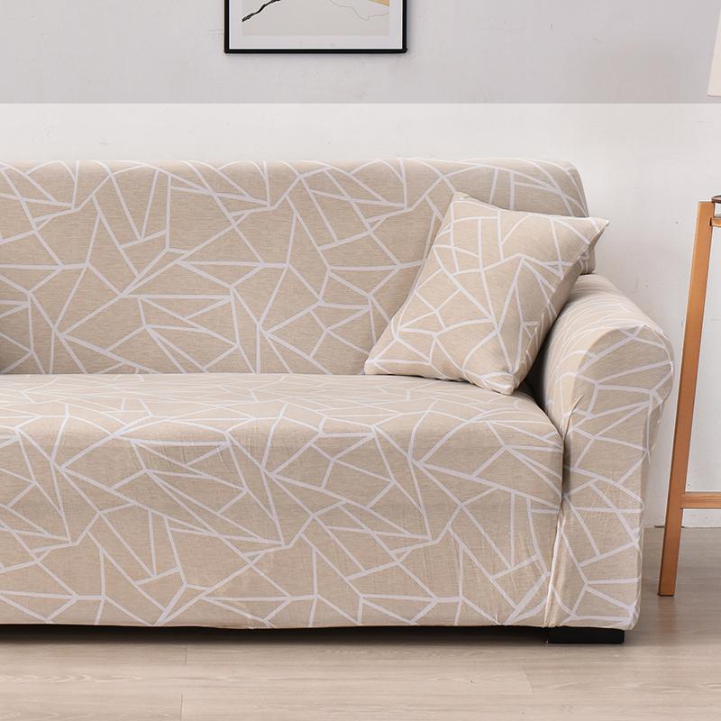 Lattice Printed Sofa Cover for Living Room Pet Kids Stretch Elastic Couch Cover for L Shape Sectional Furniture Protector