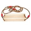 Wooden Swing for Adults Children Outdoor Pastoral Swing with Adjustable Rope 100kg Max Load-Bearing Swing for Yard Garden