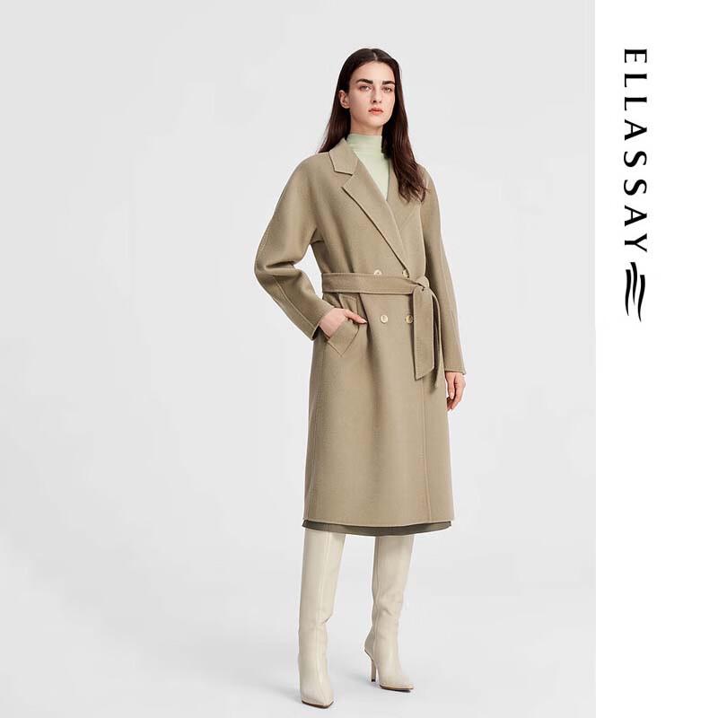 ELLASSAY Women's Merino Wool Double-Faced Coat
