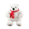 Scarf Sitting Polar Bear Plush Toy Big Feet Animal Plush Doll  Adults Children