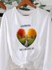 (Asian Size) Flower Trend Cute Graphic Tee O-neck Print T Shirt Casual Clothing Women Autumn Winter Spring Fashion Top Long Sleeve T-shirts