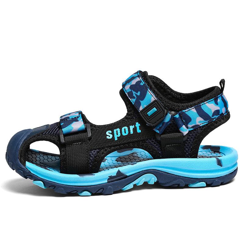 Boys Sandals Baotou Medium and Older Children's Camouflage Shoes Soft Sole Non-slip Sports Children's Beach Shoes Tide
