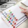 A5 A6 B5 Sizes Binder Notebook Colored Cover Hole Binder Notebook Loose-Leaf Notebook  For Office