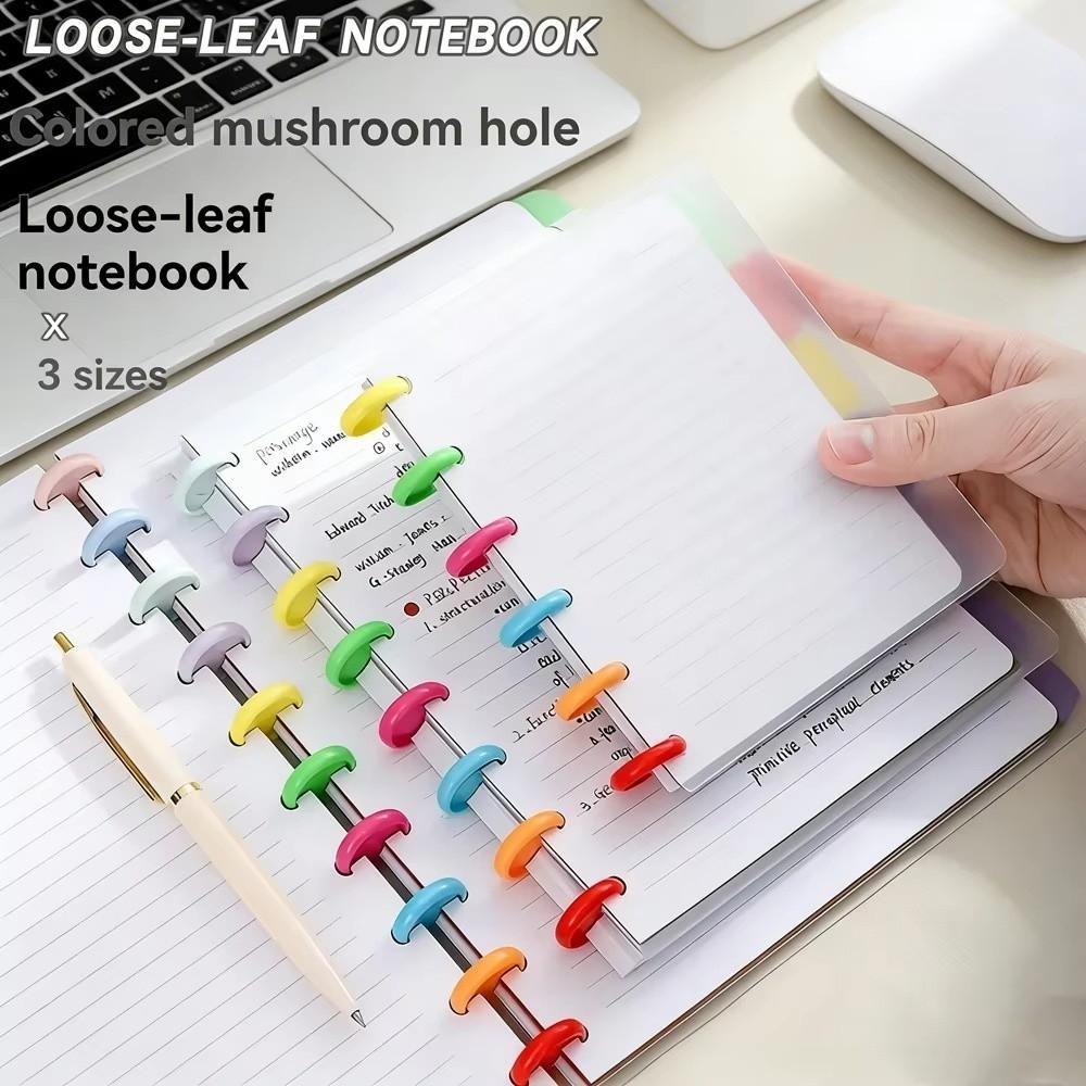 A5 A6 B5 Sizes Binder Notebook Colored Cover Hole Binder Notebook Loose-Leaf Notebook  For Office