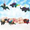 12Pcs Cartoon Dinosaur Scratch-Off Paintings Colorful Birthday Baby Shower Party Filler Prizes School Event Pinata Decoration