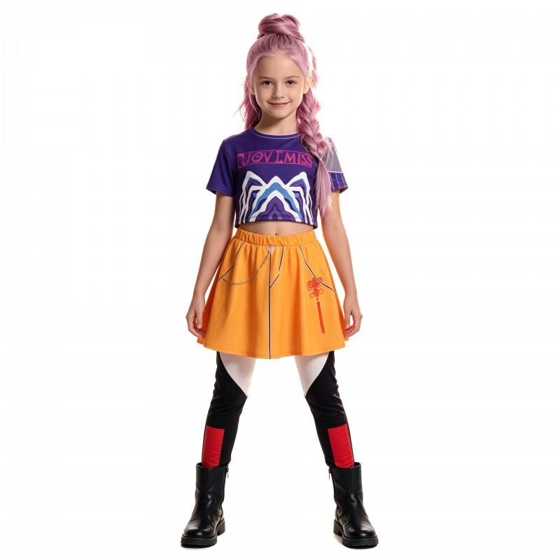Anime-Inspired Girls Street Dance Costume Set Cosplay Performance Hip Hop Stage Outfit