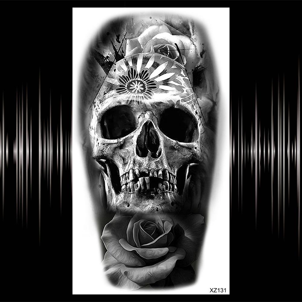 Kompass Brief Temporäre Tattoo Für Männer Frauen Erwachsene Realistische Gefälschte Wolf Schädel Tattoos Aufkleber Tiger Schwarz Wald Tatoos Unterarm