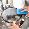Emery sponge composite scouring cloth, double-sided double-effect cleaning and decontamination kitchen cleaning sponge block