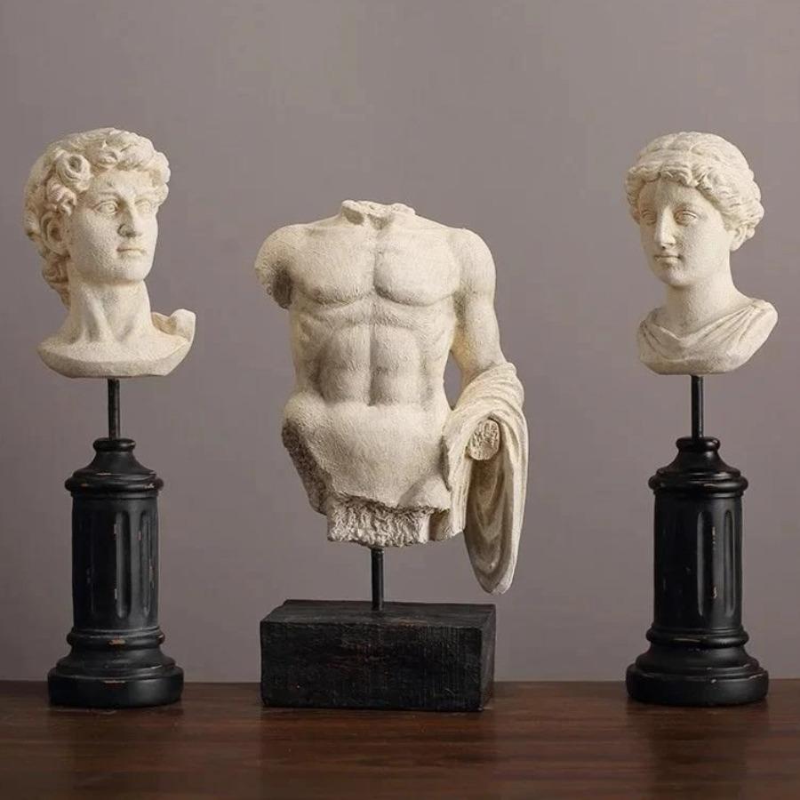 Human Body Character Resin Sculpture Figures Statue Desk Decoration Crafts Ornaments Room Aesthetic Sculptures Home Office Decor