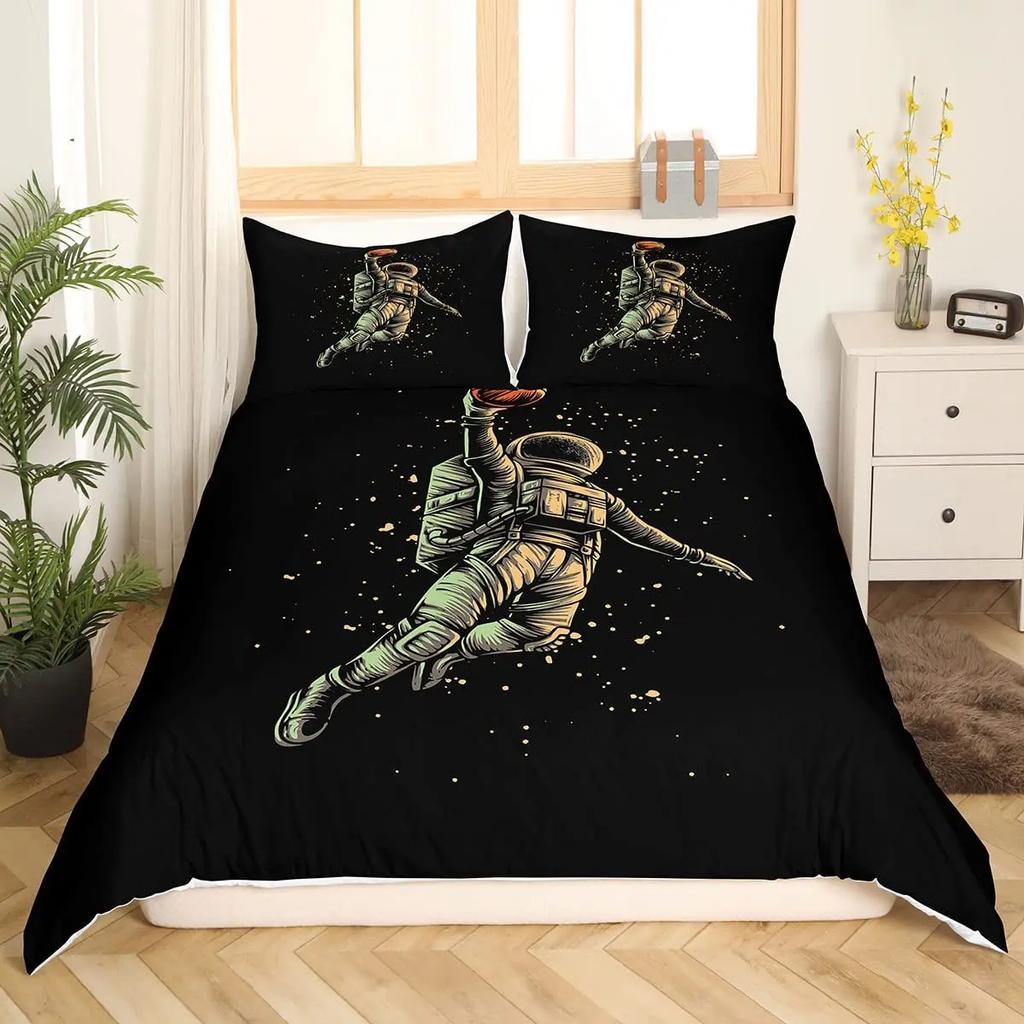 Comforter 2 S Astronaut Queen Size Outer Space Bedding Set 3Pcs For Kids Girls Adultscomforter Soft With