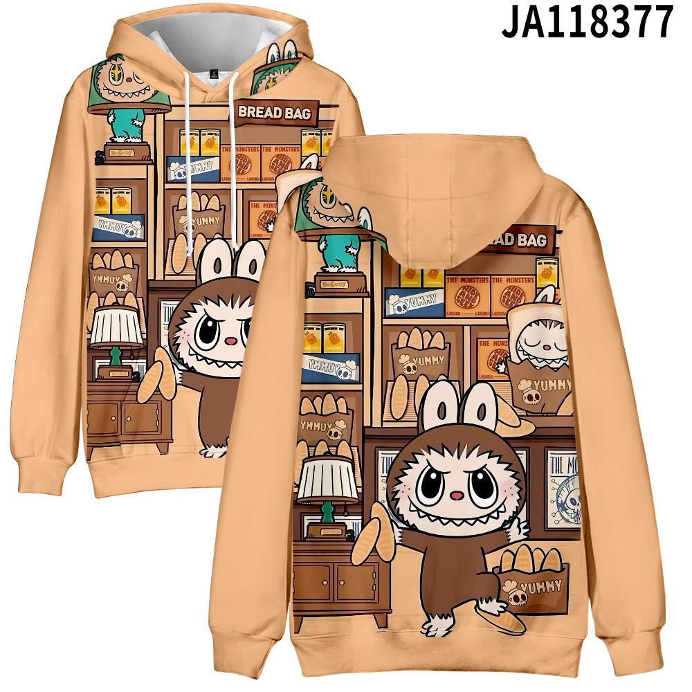 2025 New LABUBU Printed Children's Hoodie Cute Cartoon Style Girls' Hoodie Sportswear Casual Comfortable Style Top
