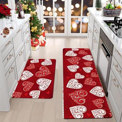 Valentine's Day Heart Hallway Runner: Non-slip, Dirt-resistant, Easy-to-Clean Floor Mat