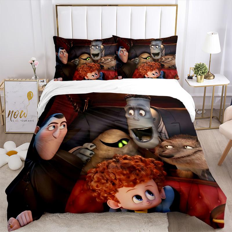 Monster Movie Night Print 3Pcs Bedding Setduvet Cover With 2 Bedropillowcase Home Birthday Gift