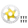 BULLSPANN 1 Set Bicycle Disc Brake 180mm Bicycle Brake Disc 6 Bicycle Floating Disc Brake Rotor for Mountain Road Gold Tone Rotor, Rotor, Bolt,