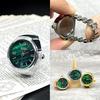 Green Digital Quartz Finger Watch Rings for Women Men Couple Punk Elastic Band Mini Watch Ring Teens Clock Anillos Jewelry