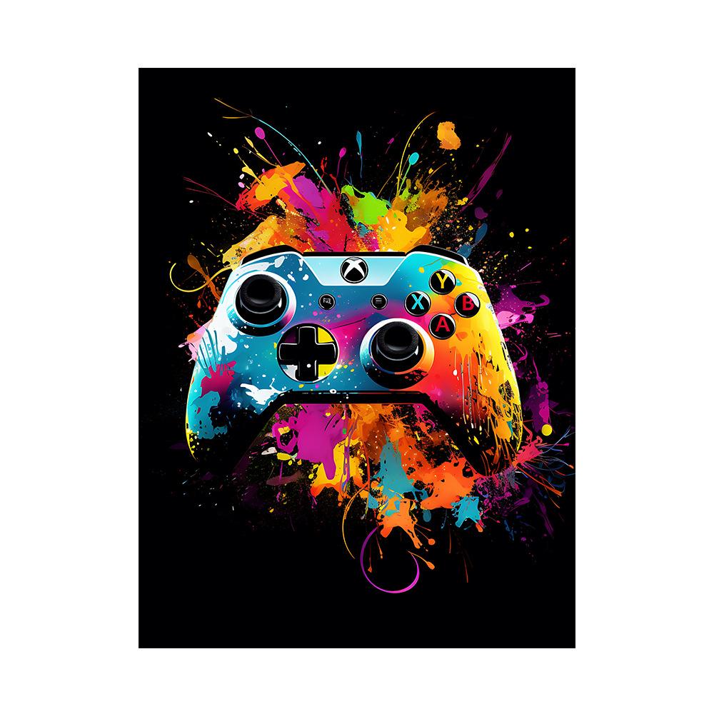Pop Neon Videospiel Charakter Poster Gamepad Kopfhörer Fußball Basketball Leinwand Druck Wand Kunst Dekor Gaming Zimmer Dekoration