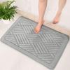 Coral Fleece Emboss Bathroom Cashmere Thickening Mat Bath Non-slip Carpets In Wash Basin Bathtub Side Floor Rug Shower Room Doormat Memory Foam 3D Pad