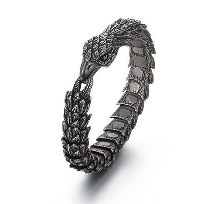 New Creative Snake -shaped Eagle Bracelet Punk Wind Eagle Mouth Titanium Steel Men's Bracelet