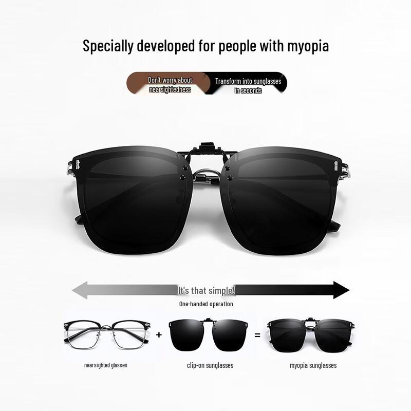 GM Polarized Flip-up Clip-on Sunglasses