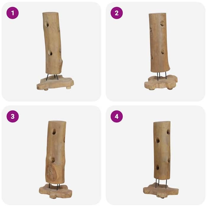 VidaXL Teck Massif Casier à Bouteilles pour 8 Bouteilles Organisateur de Bouteilles Support Range Bouteille Casier à Vin 288812