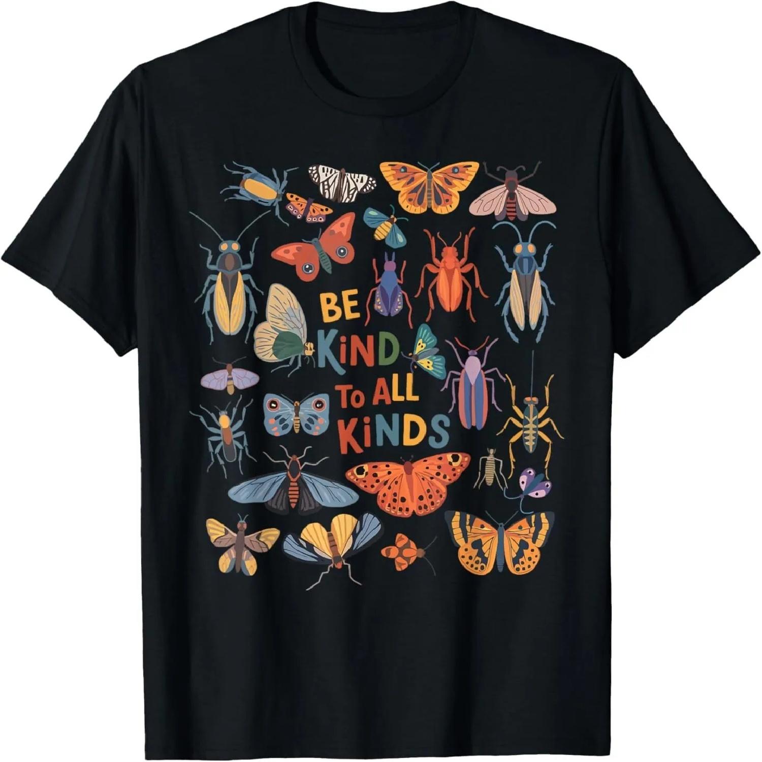 

Be Kind To All Kinds Bugs Entomology Insect Collector T-Shirt XXXXXL різнокольоровий