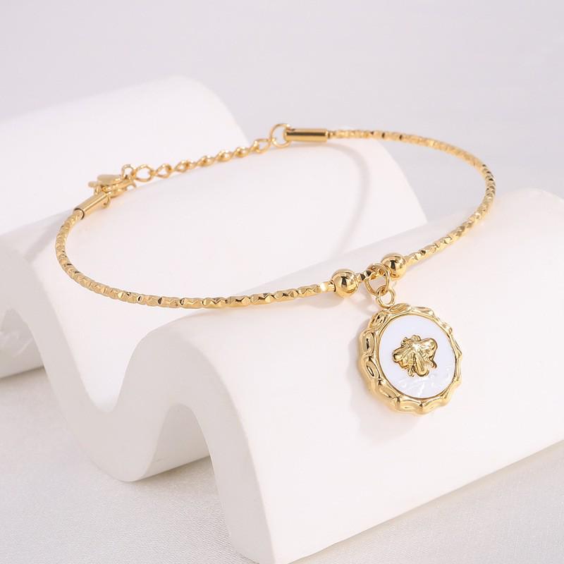 Korean Fashion Titanium Steel Diamond Inlaid Women's Luxury Bracelet