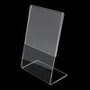 Transparenter Acryl-Displayständer Fotorahmen Schreibtisch-Display-Kartenständer Preisschild-Clip-Schildkartenhalter Ständer Poster-Racks A6
