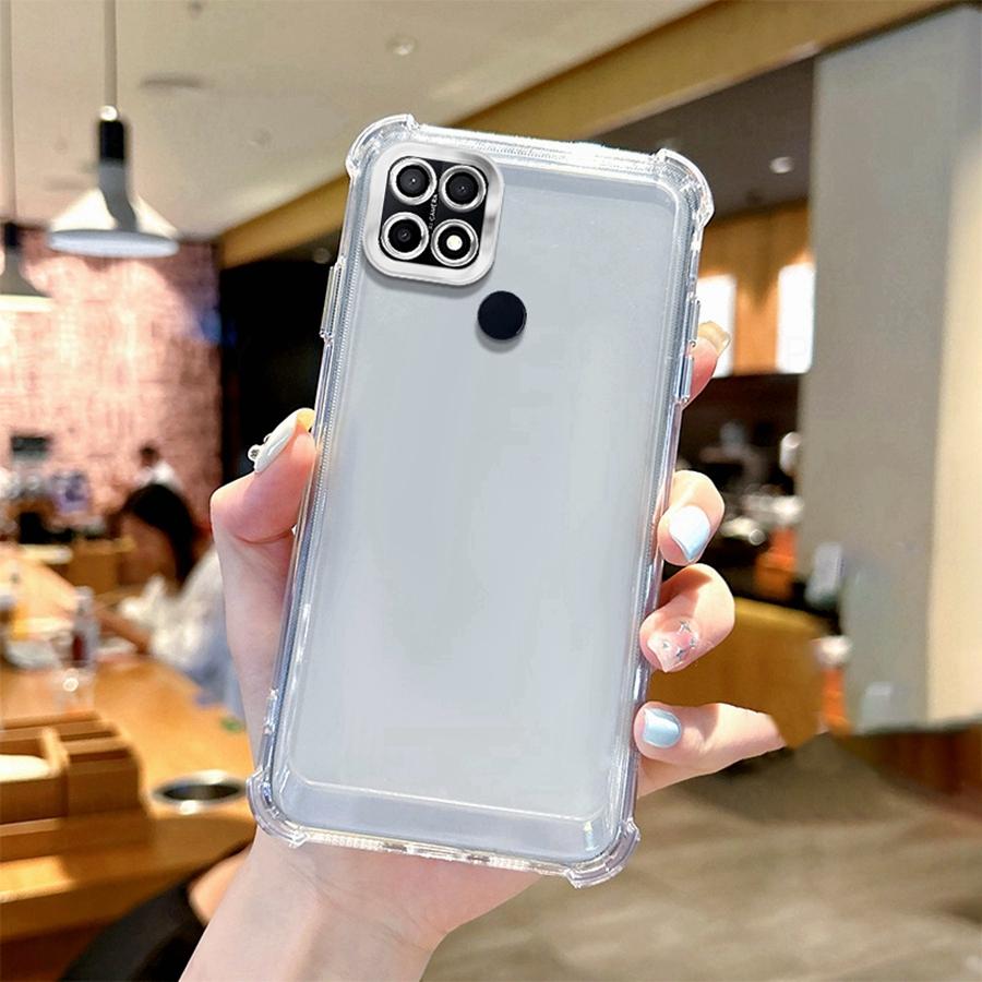 Airbag Shookproof Lens Case For Realme GT 5G 7 7T 14X 11 12 Pro Plus 12X 14 14T 8 9 5 6i 7i C31 Plating Silicone TPU Clear Cover