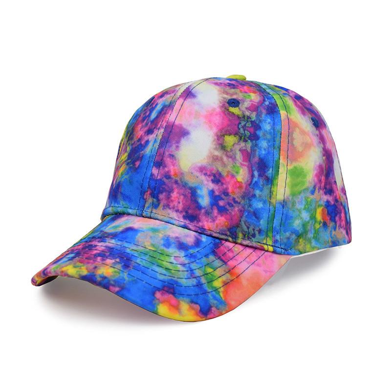 Sports Hat With Tiedye Design For Men And Women Sun Protection Adjustable Breathable