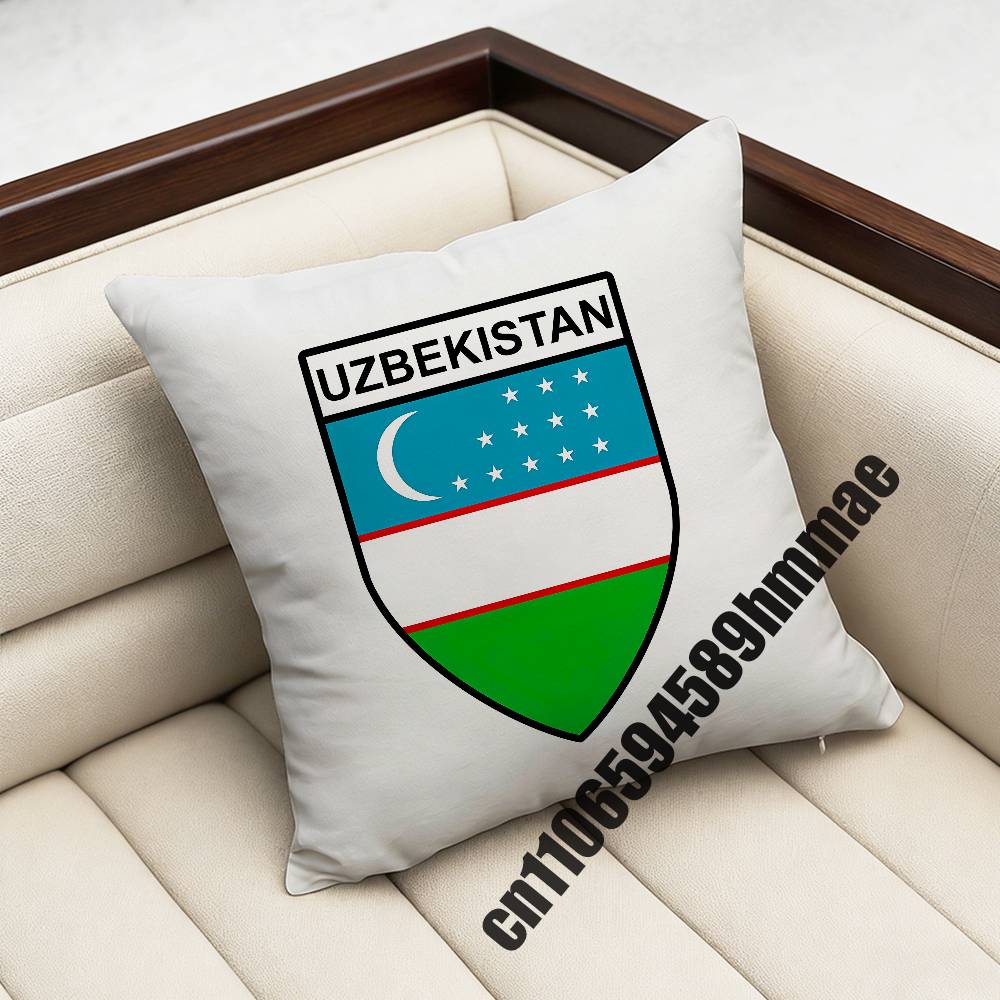

For Uzbekistan MAP Flag Throw Pillow Case Sham 45x45cm 40x40cm Square Car Pillowcase Pad Cushion Cover 30x30cm