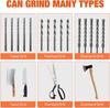 Multi-Functional 2-16mm Drill Bit Sharpener with 3 Locator Guides, Manual Drill Bit Grinding Tool for Grinding and Polishing