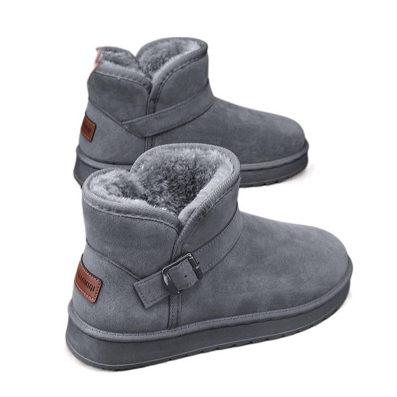 Snow boots winter velvet large cotton shoes new thick-soled warm and thicker commuting