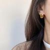 High-End Retro Maillard Coffee Earrings: Exquisite Versatile Design for Women