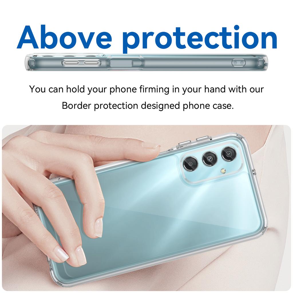 For Samsung Galaxy A25 5G (Global) (161.0 x 76.5 x 8.3mm) Clear Phone Case Fingerprint-free Phone Cover (Big Rear Lens Hole)
