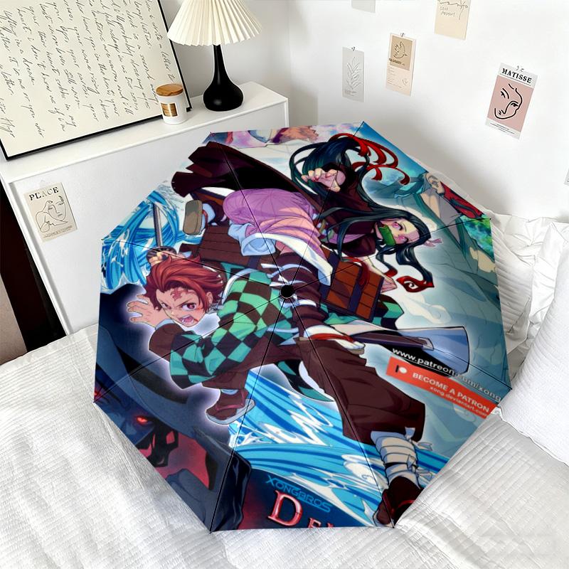 Japanese-style Cartoon Demon Slayer Kamado Tanjiro & Kamado Nezuko Umbrella Including Home Travel and Outdoor Activities Multi Functional Umbrella 32