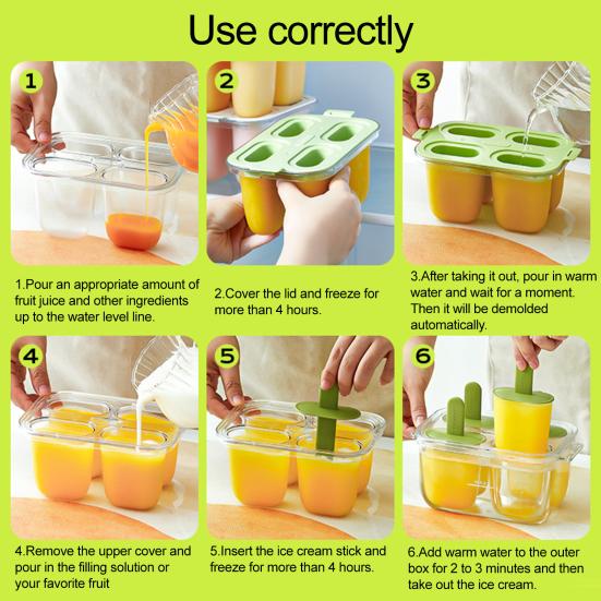 Mold Double Layer Ice Cream Maker for Homemade Treats Practical Kitchen Accessories