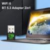 AX900 USB WiFi 6 Bluetooth5.3 Adapter USB WiFi Dongle Driver Free 2.4/5.8GHz USB WiFi Adapter Wireless Network External Receiver