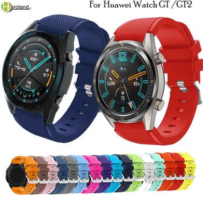 HUAWEI WATCH GT 2 46mm akıllı saat kayışı yedek bileklik 22mm silikon bilezik Huawei Watch GT 46 /42mm /Active için