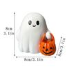 Ghost Statue Ornament Resin Holding Pumpkin Figurines Halloween Home Decorations For Living Room Bedroom Garden Indoor Outdoor